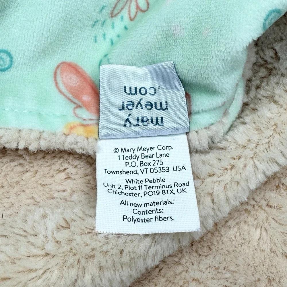 Mary Meyer Fairyland Fox Plush Lovey Security Blanket Floral Knotted Ends